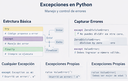 Manejo de excepciones en Python: controla los errores como un experto