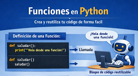 Funciones en Python: organiza y reutiliza tu código