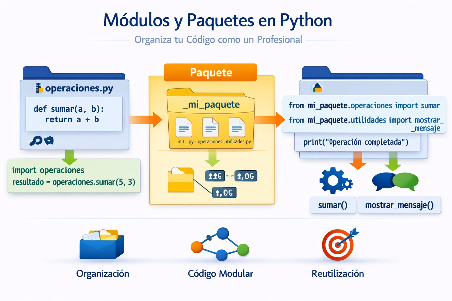 Módulos y paquetes en Python: organiza tu código como un profesional